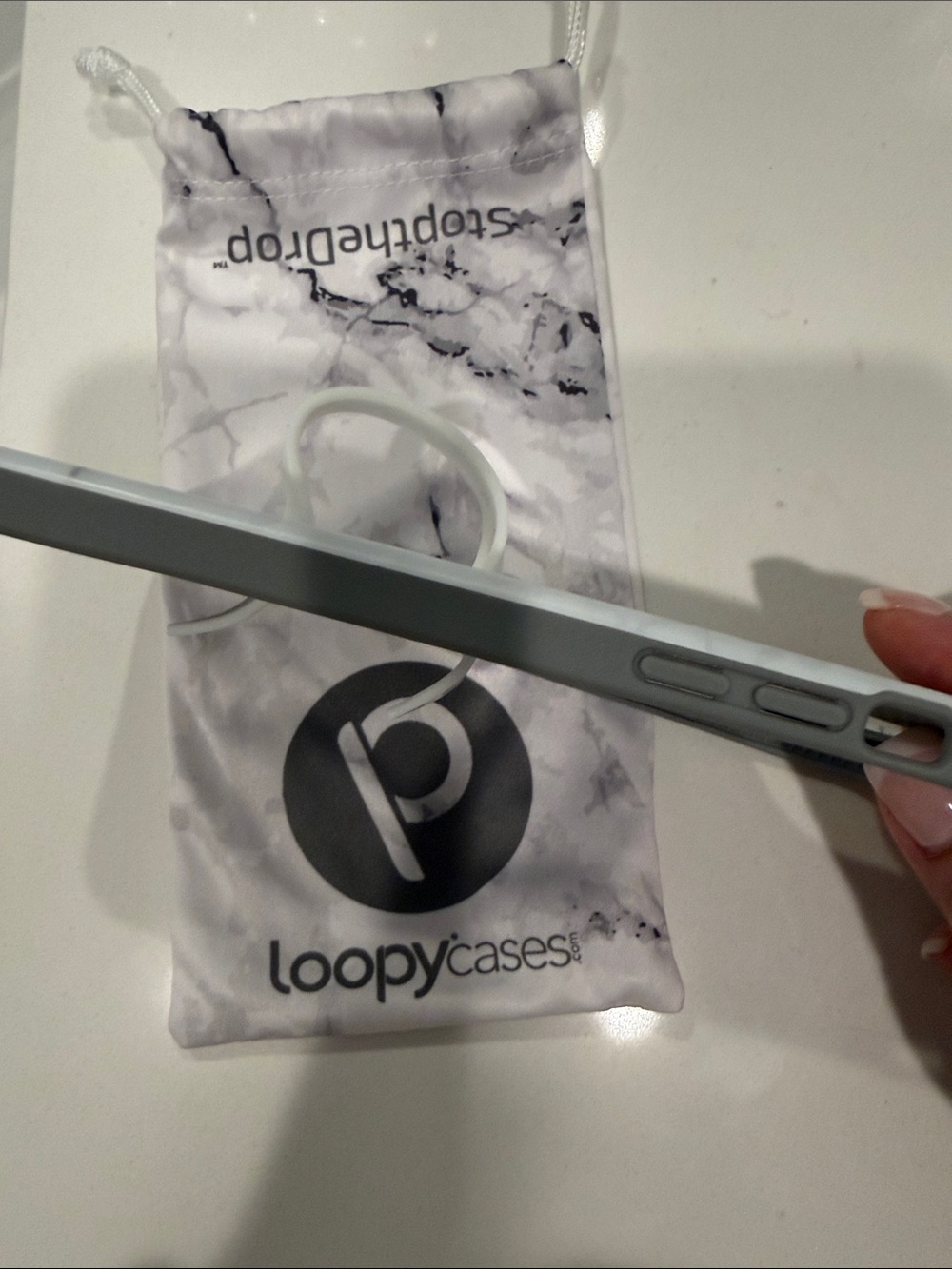 Loopy Case for iPhone 12 Pro Max- White Marble - Picture 6 of 10